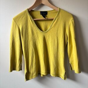 Express World Brand Long Sleeve Beaded Top